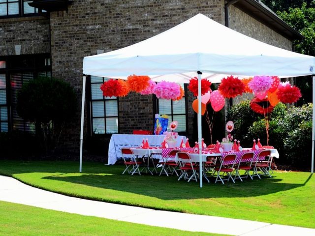 outdoor party tent decorating ideas